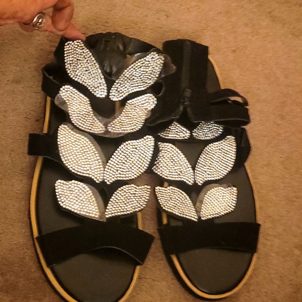 Brand new sandals with angel wings